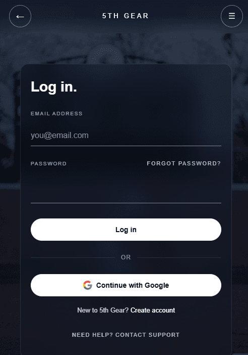 Scheduler login screen