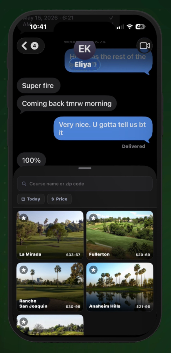 TeeSync app screen